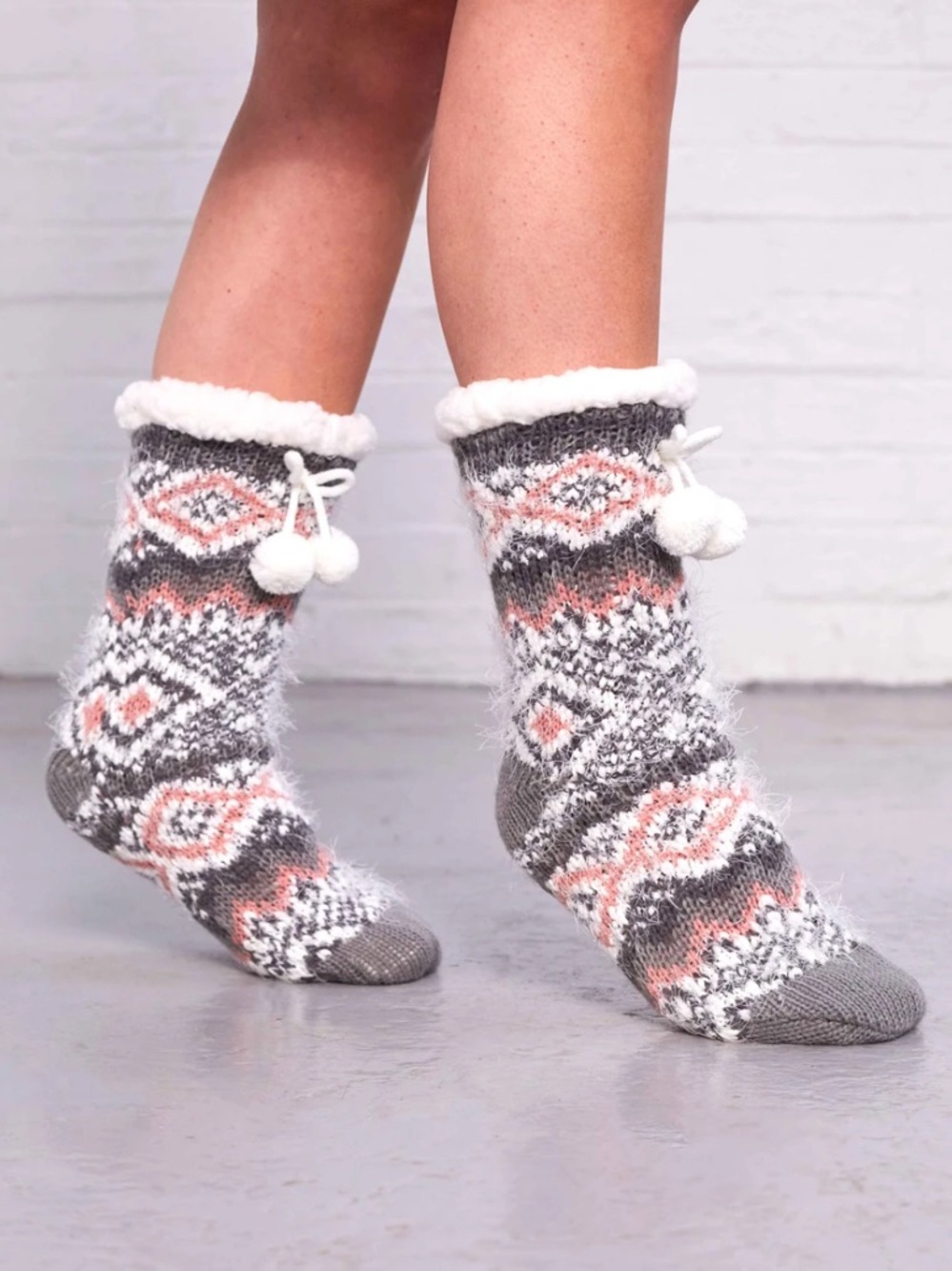 Brandwell Sherpa Lined Super Cozy Slouchy Socks